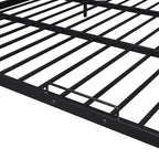 Metal Bunk Bed with Chrome Finish and Built-in Drawers