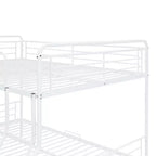 Metal Bunk Bed with Chrome Finish and Built-in Drawers