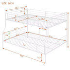 Metal Bunk Bed with Chrome Finish and Built-in Drawers