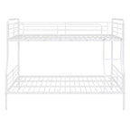 Metal Bunk Bed with Chrome Finish and Built-in Drawers