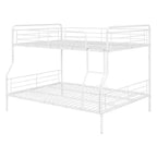 Metal Bunk Bed with Chrome Finish and Built-in Drawers