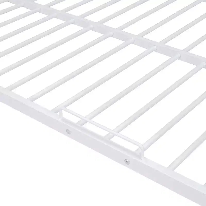Metal Bunk Bed with Chrome Finish and Built-in Drawers