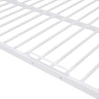 Metal Bunk Bed with Chrome Finish and Built-in Drawers