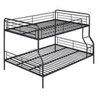 Metal Bunk Bed with Chrome Finish and Built-in Drawers