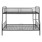 Metal Bunk Bed with Chrome Finish and Built-in Drawers