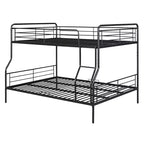 Metal Bunk Bed with Chrome Finish and Built-in Drawers