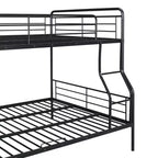 Metal Bunk Bed with Chrome Finish and Built-in Drawers