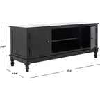 Distressed White Pine TV Console with 2 Doors, for Screens up to 127 cm