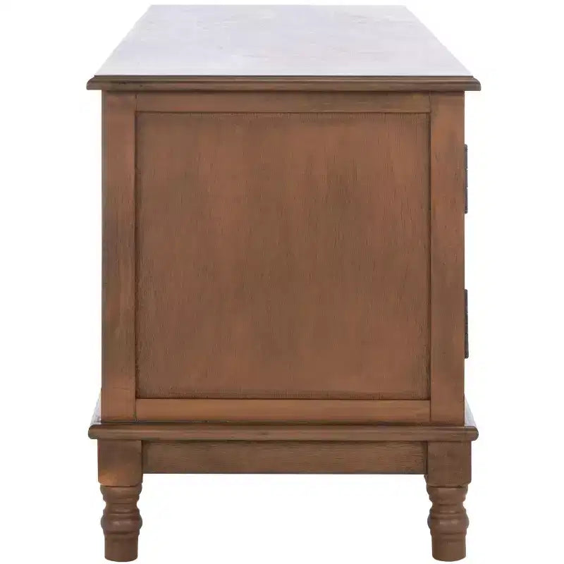 Distressed White Pine TV Console with 2 Doors, for Screens up to 127 cm