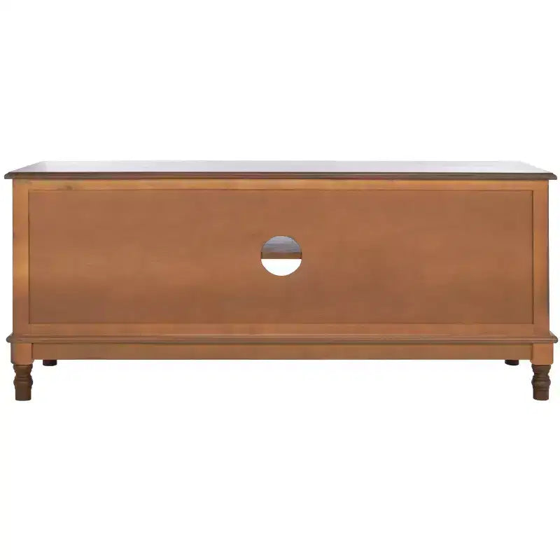 Distressed White Pine TV Console with 2 Doors, for Screens up to 127 cm