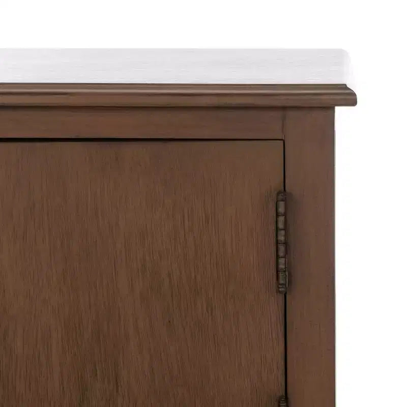 Distressed White Pine TV Console with 2 Doors, for Screens up to 127 cm