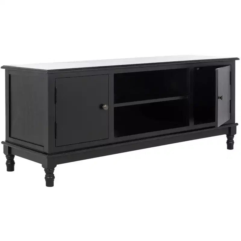 Distressed White Pine TV Console with 2 Doors, for Screens up to 127 cm