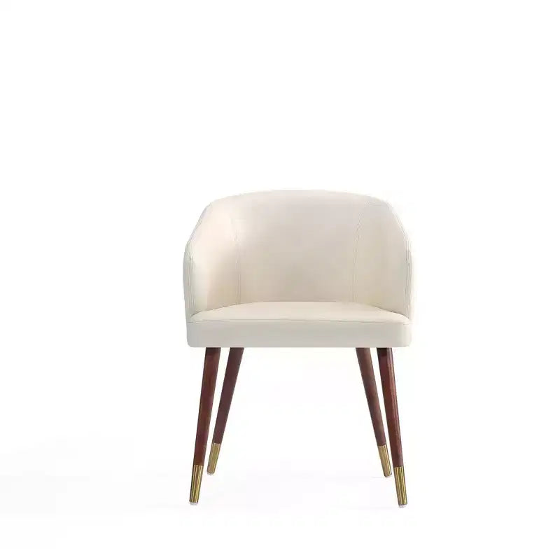 Modern Faux Leather Upholstered Dining Chair with Beechwood Legs