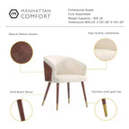 Modern Faux Leather Upholstered Dining Chair with Beechwood Legs
