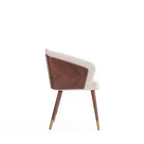 Modern Faux Leather Upholstered Dining Chair with Beechwood Legs