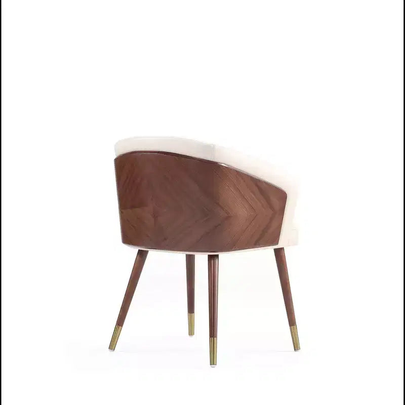 Modern Faux Leather Upholstered Dining Chair with Beechwood Legs