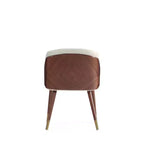 Modern Faux Leather Upholstered Dining Chair with Beechwood Legs