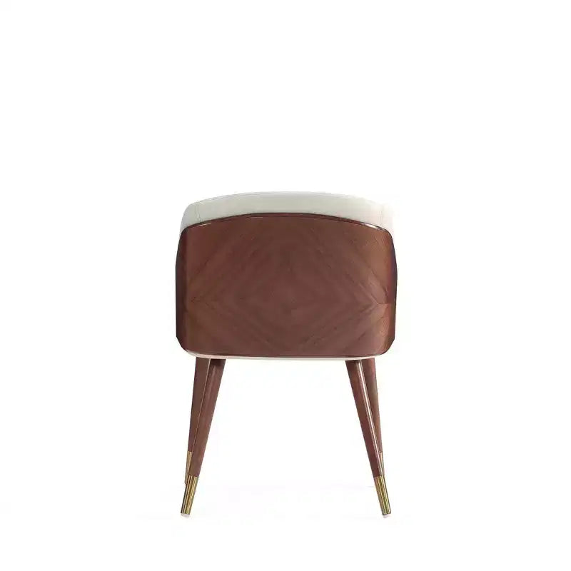 Modern Faux Leather Upholstered Dining Chair with Beechwood Legs