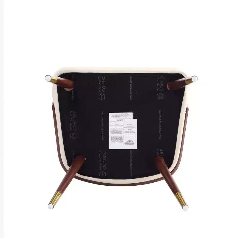 Modern Faux Leather Upholstered Dining Chair with Beechwood Legs