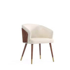 Modern Faux Leather Upholstered Dining Chair with Beechwood Legs