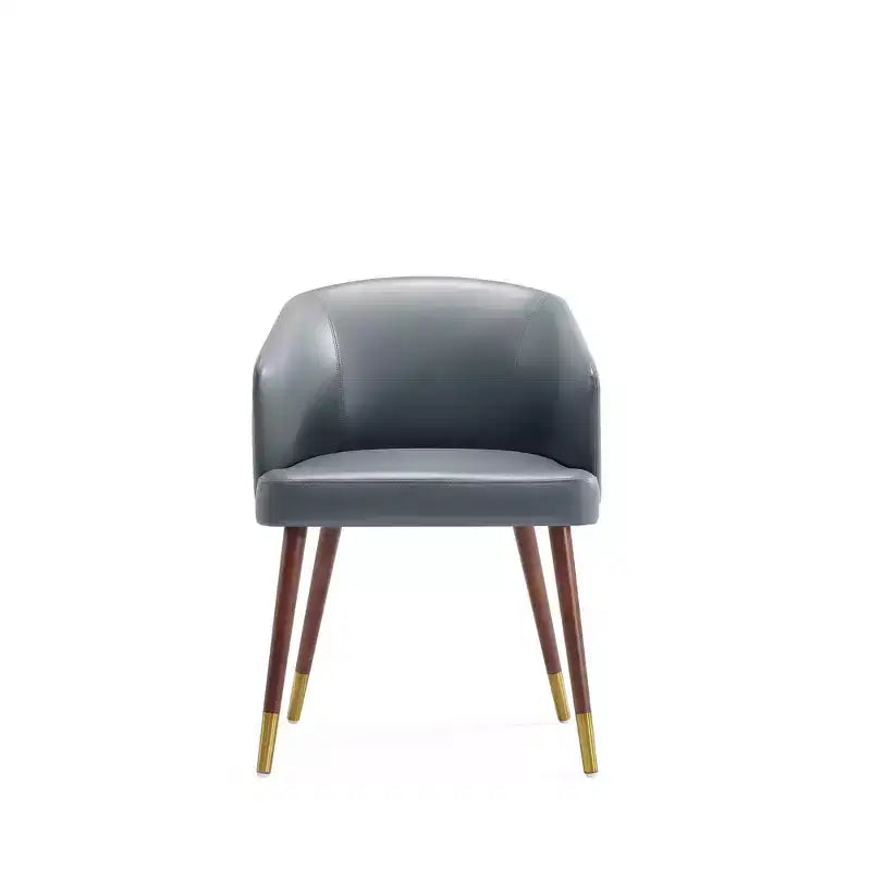 Modern Faux Leather Upholstered Dining Chair with Beechwood Legs