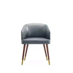 Modern Faux Leather Upholstered Dining Chair with Beechwood Legs