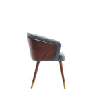 Modern Faux Leather Upholstered Dining Chair with Beechwood Legs