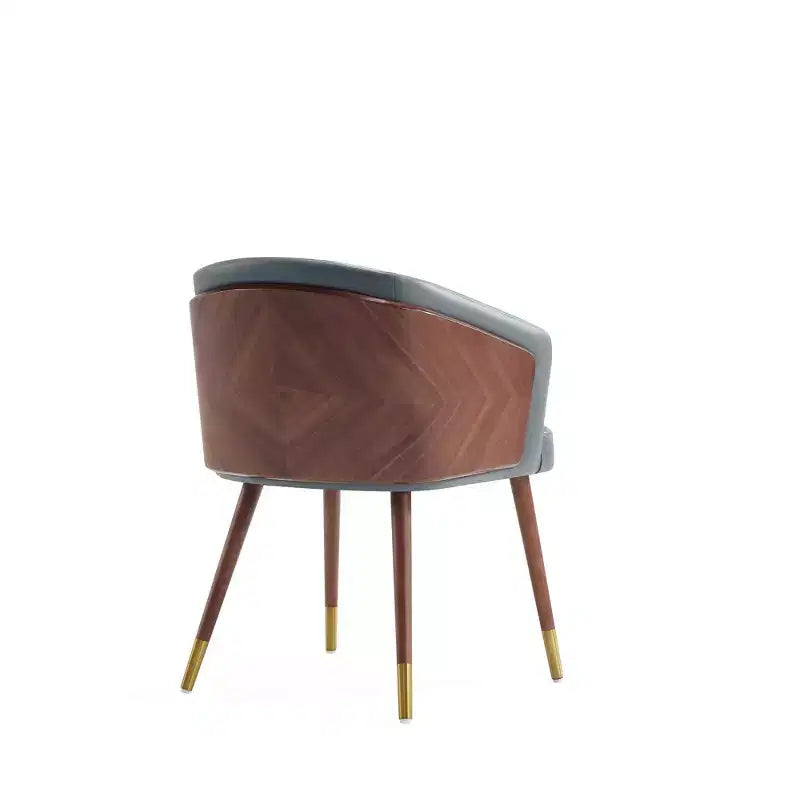 Modern Faux Leather Upholstered Dining Chair with Beechwood Legs