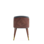 Modern Faux Leather Upholstered Dining Chair with Beechwood Legs
