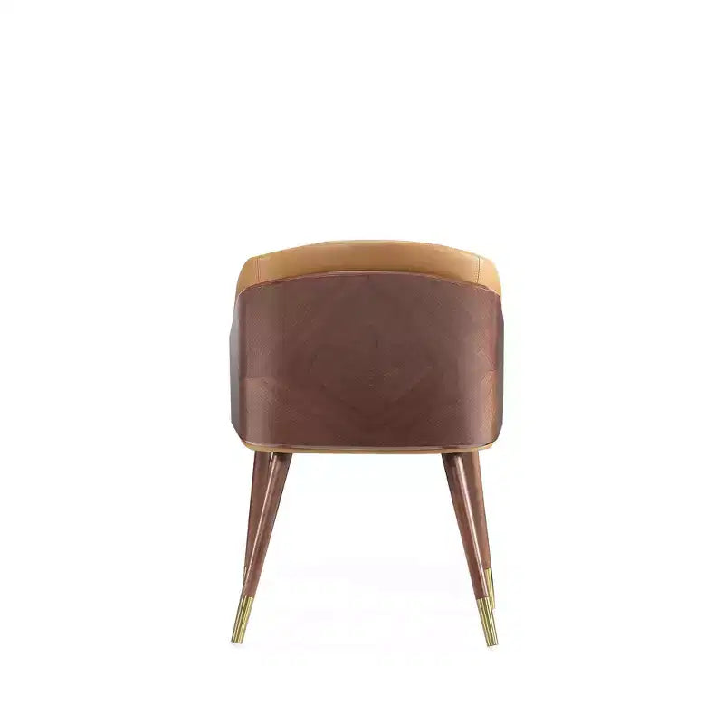Modern Faux Leather Upholstered Dining Chair with Beechwood Legs