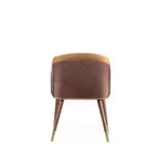 Modern Faux Leather Upholstered Dining Chair with Beechwood Legs