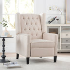 Poltrona reclinabile manuale con schienale ad ala, larghezza 68,5 cm, nera / blu / rosso vino / beige / grigia, a posto singolo