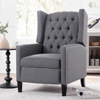 Poltrona reclinabile manuale con schienale ad ala, larghezza 68,5 cm, nera / blu / rosso vino / beige / grigia, a posto singolo