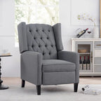 Poltrona reclinabile manuale con schienale ad ala, larghezza 68,5 cm, nera / blu / rosso vino / beige / grigia, a posto singolo