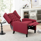 Poltrona reclinabile manuale con schienale ad ala, larghezza 68,5 cm, nera / blu / rosso vino / beige / grigia, a posto singolo