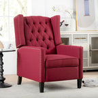 Poltrona reclinabile manuale con schienale ad ala, larghezza 68,5 cm, nera / blu / rosso vino / beige / grigia, a posto singolo