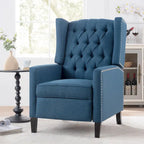 Poltrona reclinabile manuale con schienale ad ala, larghezza 68,5 cm, nera / blu / rosso vino / beige / grigia, a posto singolo