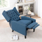 Poltrona reclinabile manuale con schienale ad ala, larghezza 68,5 cm, nera / blu / rosso vino / beige / grigia, a posto singolo