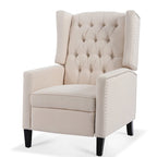 Poltrona reclinabile manuale con schienale ad ala, larghezza 68,5 cm, nera / blu / rosso vino / beige / grigia, a posto singolo