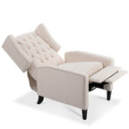 Poltrona reclinabile manuale con schienale ad ala, larghezza 68,5 cm, nera / blu / rosso vino / beige / grigia, a posto singolo