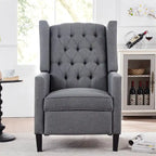 Poltrona reclinabile manuale con schienale ad ala, larghezza 68,5 cm, nera / blu / rosso vino / beige / grigia, a posto singolo