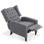 Poltrona reclinabile manuale con schienale ad ala, larghezza 68,5 cm, nera / blu / rosso vino / beige / grigia, a posto singolo
