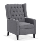 Poltrona reclinabile manuale con schienale ad ala, larghezza 68,5 cm, nera / blu / rosso vino / beige / grigia, a posto singolo