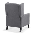 Poltrona reclinabile manuale con schienale ad ala, larghezza 68,5 cm, nera / blu / rosso vino / beige / grigia, a posto singolo