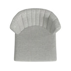 Sedia da pranzo Gray Channel Back con gambe in metallo, set da 2