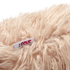 Poltrona Sacco in Ecopelliccia Shaggy, Posto Singolo – Grigio Argento / Rosa Beige / Lavanda / Bianco