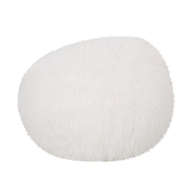 Poltrona Sacco in Ecopelliccia Shaggy, Posto Singolo – Grigio Argento / Rosa Beige / Lavanda / Bianco