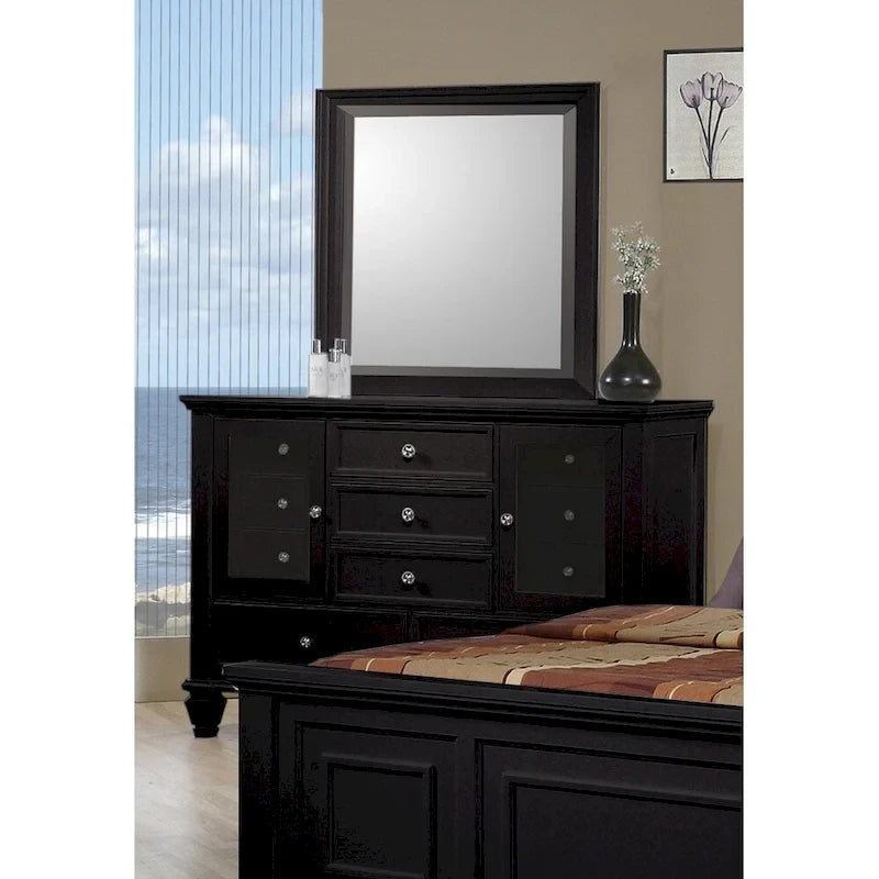 Set camera da letto 3 pezzi con pannelli Cappuccino / Bianco / Nero – Queen / Eastern King / California King
