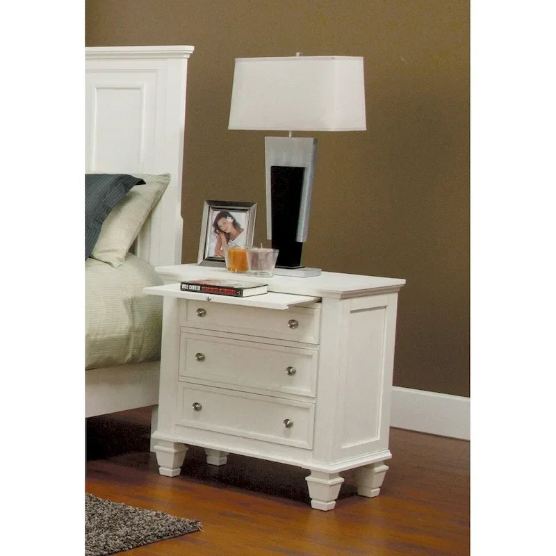 Set camera da letto 3 pezzi con pannelli Cappuccino / Bianco / Nero – Queen / Eastern King / California King