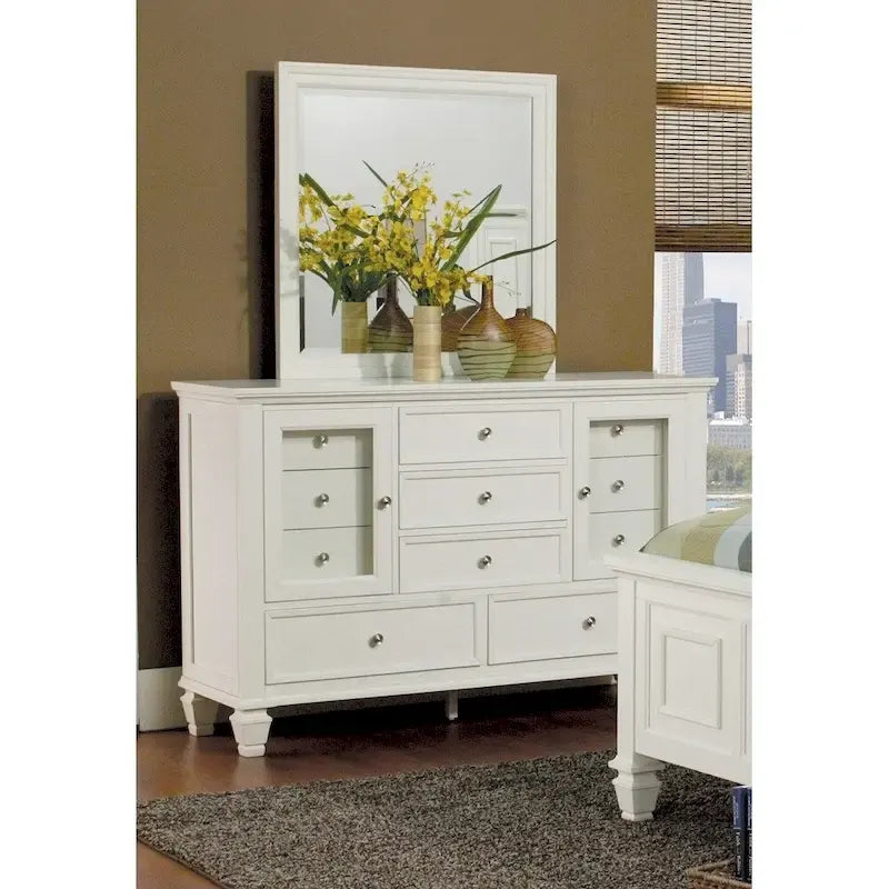 Set camera da letto 3 pezzi con pannelli Cappuccino / Bianco / Nero – Queen / Eastern King / California King